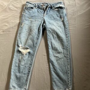 Women's Distressed Blue Jeans